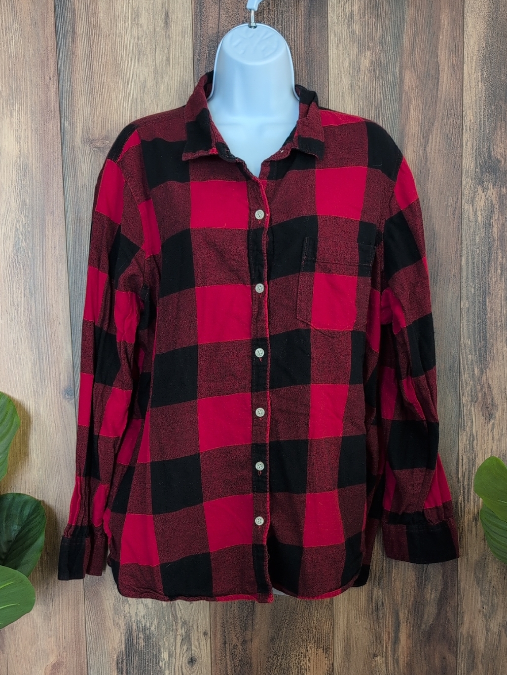 Old Navy The Classic Shirt Buffalo Plaid Button-Down Shirt XXL W318